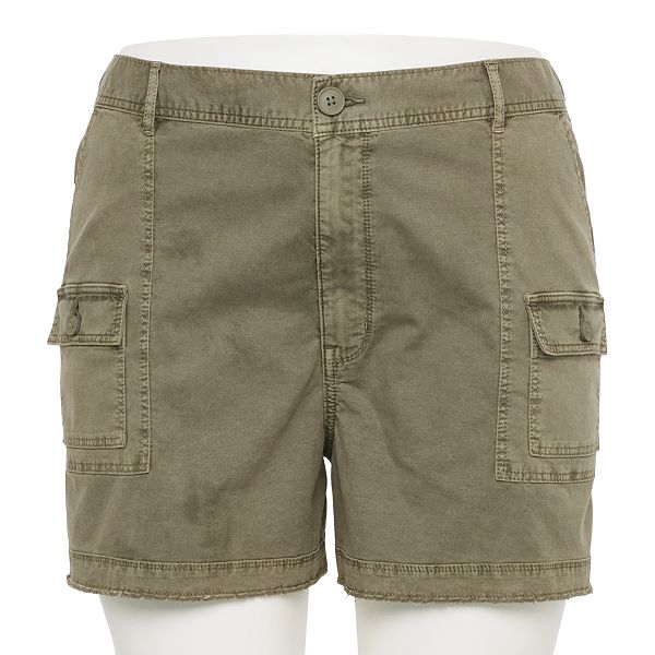 Juniors' SO® High-Rise Midi Cargo Shorts