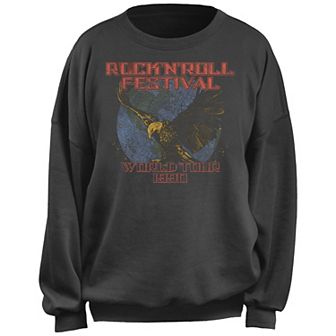 Juniors' 90s Rock 'N Roll Festival Tour Graphic Sweatshirt