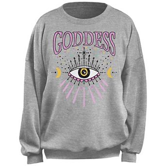 Juniors' "Goddess" Celestial Evil Eye Graphic Sweatshirt