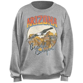 Juniors' Eagle Flying Grand Canyon Arizona Circle Fleece Pullover