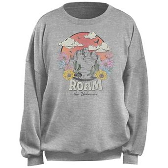 Juniors' Roam The Unknown Desert Landscape Fleece Pullover