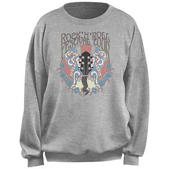 Juniors' Rock 'N' Roll Festival Tour Psychedelia Fleece Pullover
