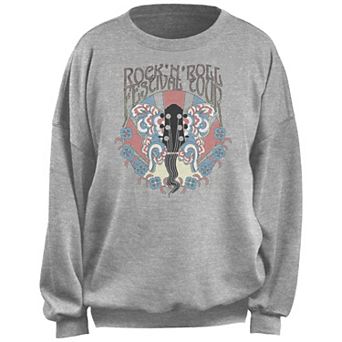 Juniors' Rock 'N' Roll Festival Tour Psychedelia Fleece Pullover