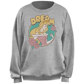 Disney's Sleeping Beauty Aurora Bubble Dream Flower Circle Juniors' Fleece Pullover
