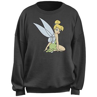 Disney's Tinker Bell Kneeling Look Back Smile Juniors' Fleece Pullover