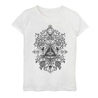 Girls The Haunted Mansion 1313 Symbols Graphic Tee