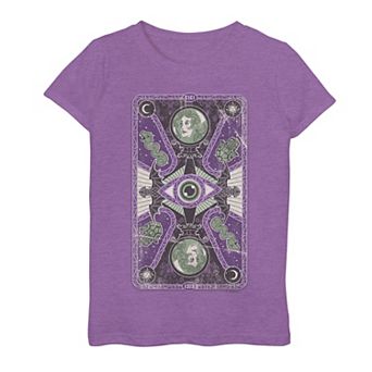 Girls The Haunted Mansion Madam Leota Tarot Card Graphic Tee