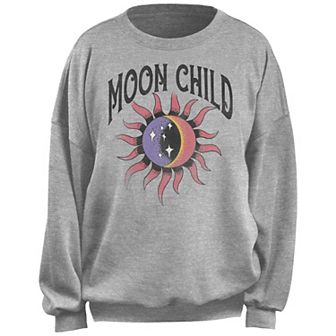 Juniors' Moon Child Sun Stars Fleece Pullover
