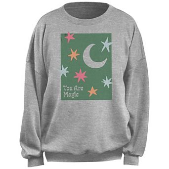 Juniors' You Are Magic Stars Moon Box Fleece Pullover
