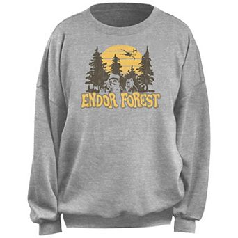 Juniors' Star Wars Ewoks Endor Forest Sunset Fleece Pullover