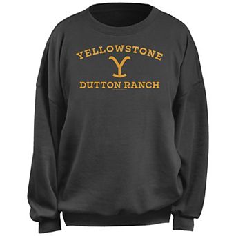 Juniors' Yellowstone Dutton Ranch Logo Fleece Pullover