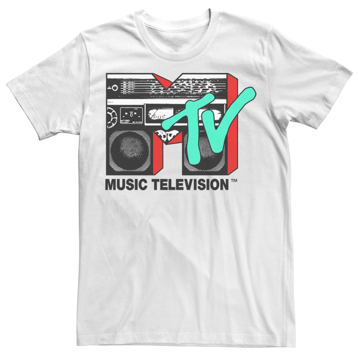 MTV Logo 80's Style Boombox Pullover Hoodie - Offiziell Lizenzierte MTV Kleidung