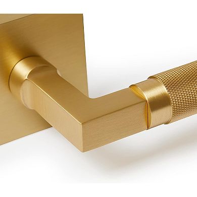 Ibiza Contemporary Solid Brass Lever Door Handle, Satin Brass Gold, Passage
