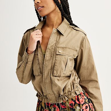 Juniors' SO Parachute Utility Jacket