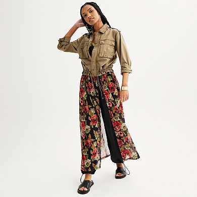 Juniors' SO Parachute Utility Jacket