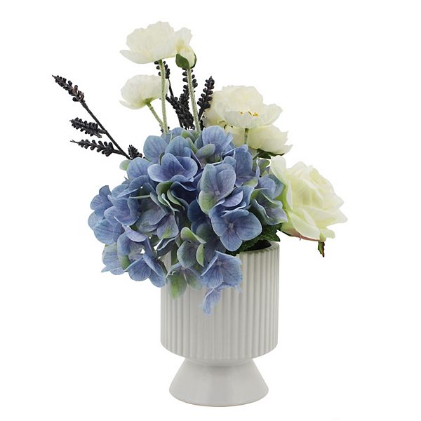 Sonoma Goods For Life® Potted Pedestal Artificial Hydrangea Botanicals ...