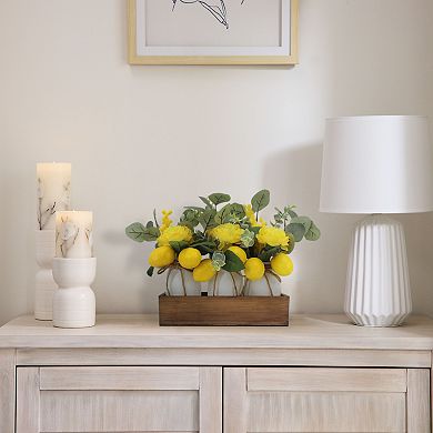 Sonoma Goods For Life® Mason Jar Artificial Lemon Floral Arrangement Trio Table Decor