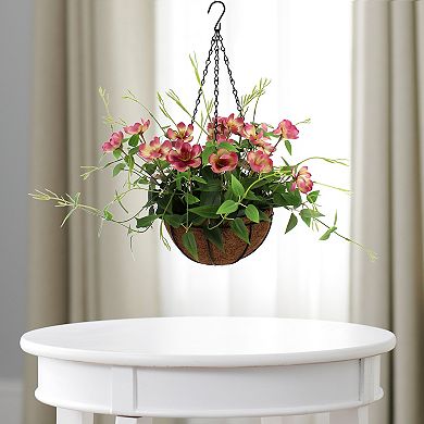 Sonoma Goods For Life® Artificial Pink Flower in Hanging Basket