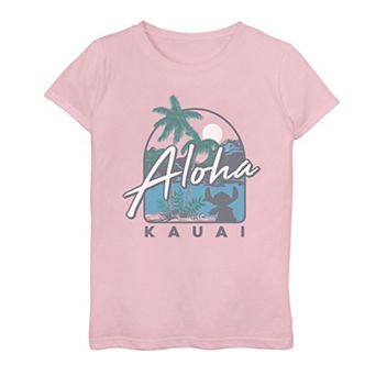 Girls Lilo & Stitch Aloha Kauai Stitch Graphic Tee