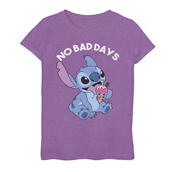 Girls Lilo & Stitch No Bad Days Stitch Graphic Tee