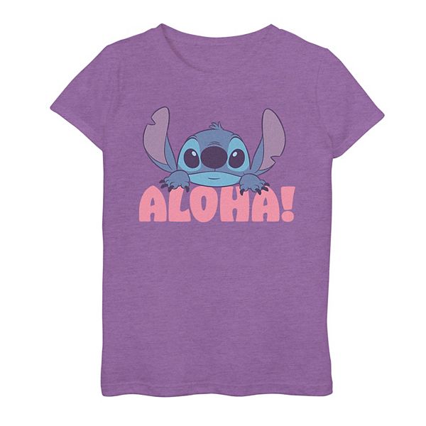 Girls Lilo & Stitch Aloha Peeking Stitch Graphic Tee