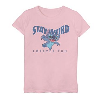 Girls Lilo & Stitch Stay Weird Stitch Forever Fun Graphic Tee