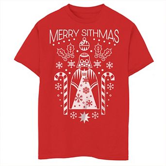 Boys 6-20 Star Wars Christmas Darth Vader Merry Sithmas Graphic Tee
