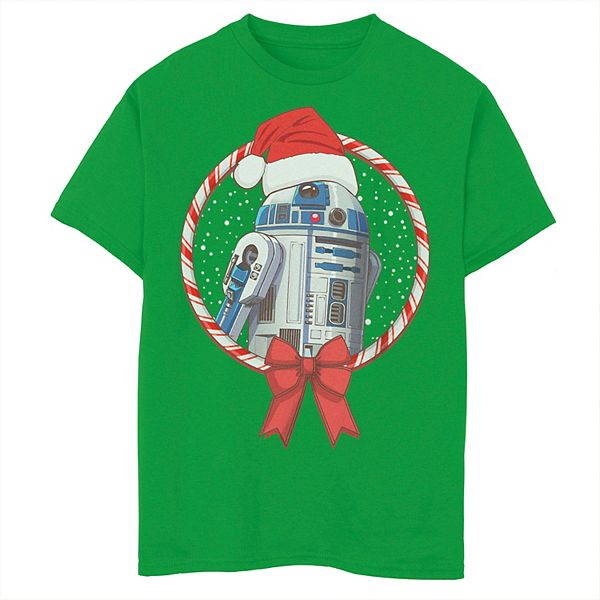 Boys 8 20 Star Wars Rise Of Skywalker Christmas R2 D2 Graphic Tee 0866