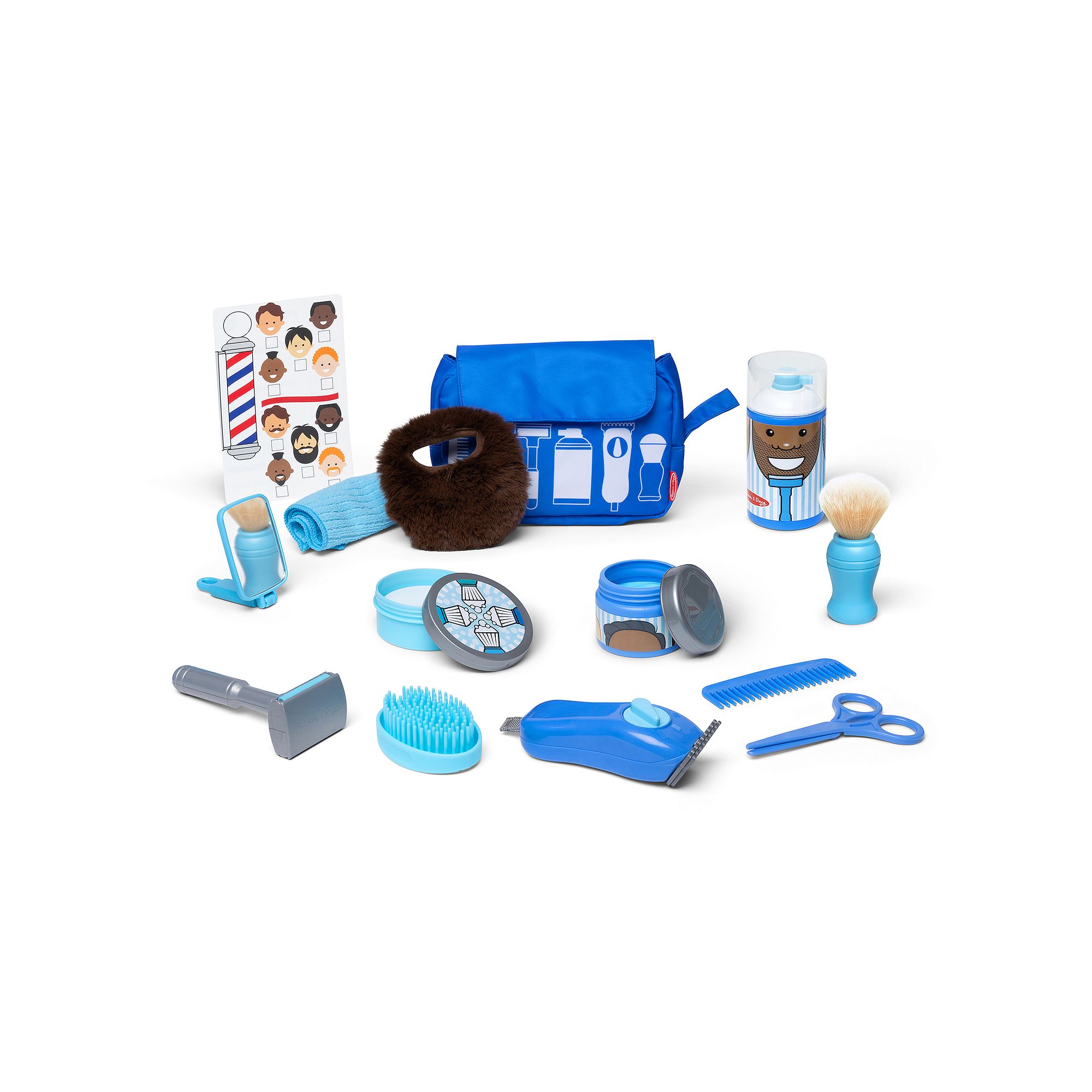 Melissa & Doug Toy Barber Shop Play Set, Multi