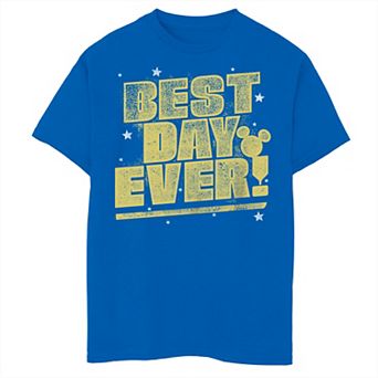 Disney's Mickey Mouse Boys 6-20 Best Day Ever Sign Graphic Tee