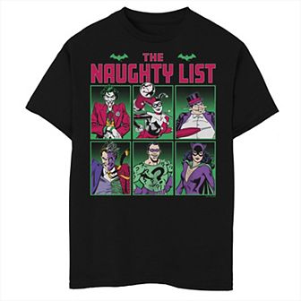 Boys 8-20 DC Comics Batman The Gotham Naughty List Graphic Tee