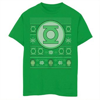 Boys 8-20 DC Comics Green Lantern Christmas Ugly Sweater Graphic Tee