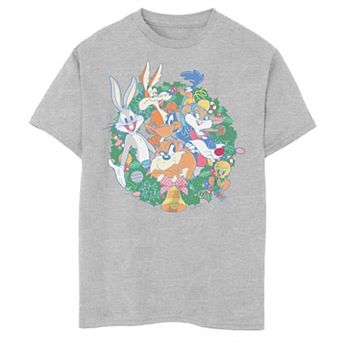 Boys 6-20 Looney Tunes Group Bugs Bunny & Friends Wreath Graphic Tee