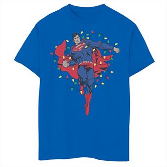 Boys 8-20 DC Comics Superman Christmas Lights Fly Graphic Tee