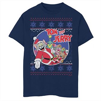 Boys 8-20 Tom & Jerry Christmas Ugly Sweater Graphic Tee