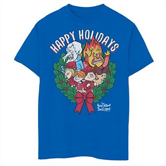 Boys 8-20 The Year Without A Santa Claus Christmas Happy Holidays Wreath Graphic Tee