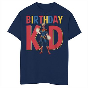 Boys 8-20 Marvel The Avengers Captain Marvel Birthday Kid Graphic Tee