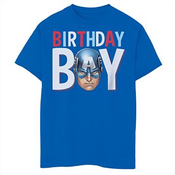 Boys 8-20 Marvel The Avengers Captain America Birthday Boy Graphic Tee