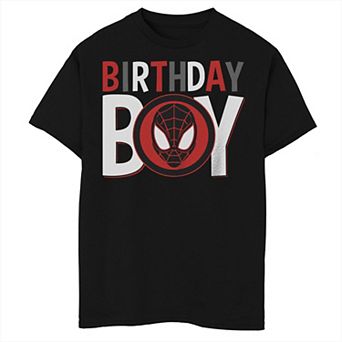 Boys 8-20 Marvel Spiderman Miles Morales Birthday Boy Mask Graphic Tee