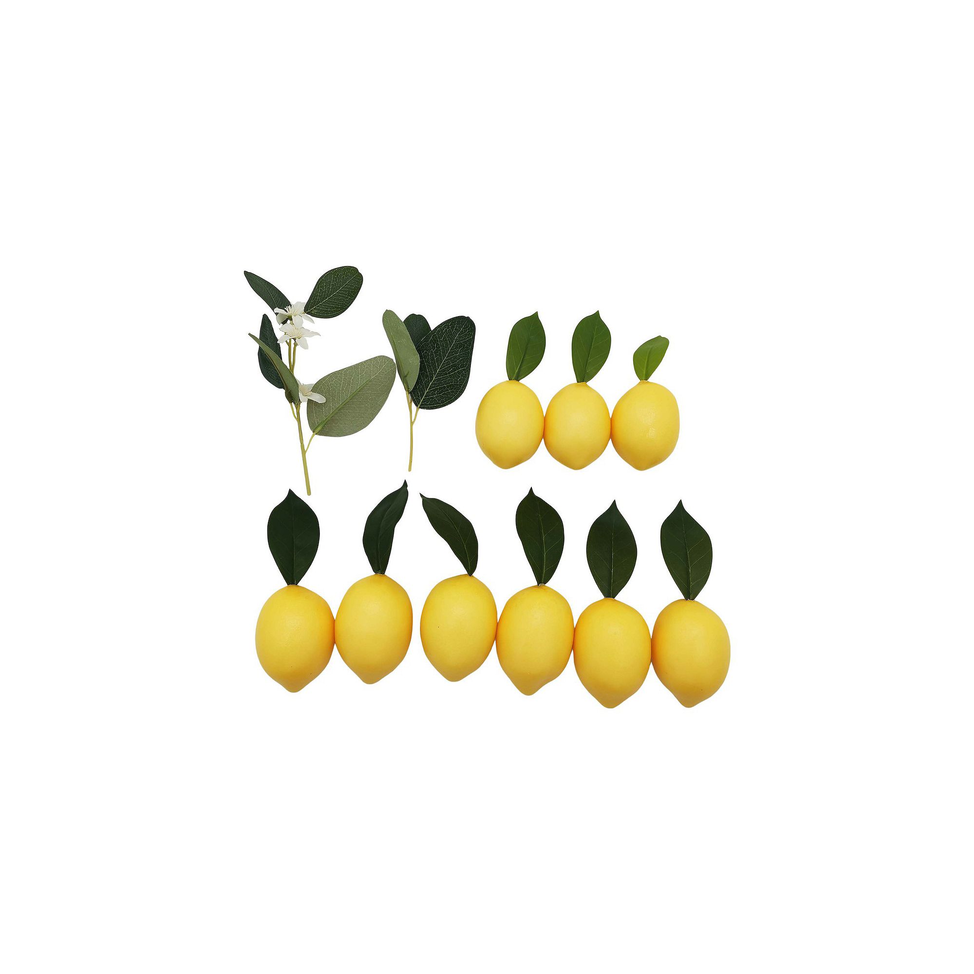 Everyday Decor Artificial Lemon Bowl Filler Decor, Multi