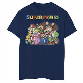 Boys Super Mario Bros Cast Graphic Tee
