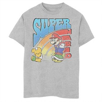 Boys 8-20 Nintendo Super Mario Jump On Shell Rainbow Graphic Tee