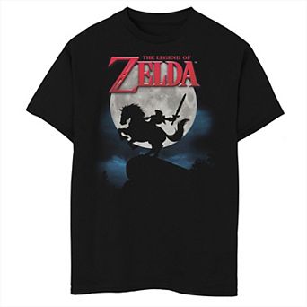 Boys 8-20 Nintendo The Legend Of Zelda Link & Epona Moonlight Silhouette Graphic Tee