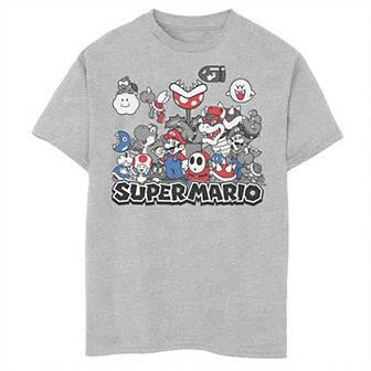 Boys 8-20 Nintendo Super Mario Characters Kingdom Chaos Graphic Tee