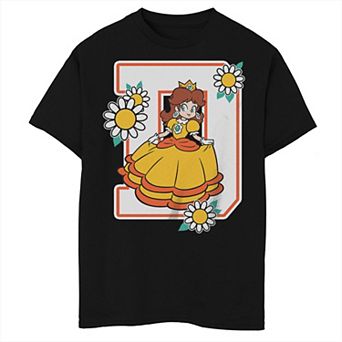 Boys 8-20 Nintendo Super Mario Princess Daisy Flowers Collegiate Graphic Tee