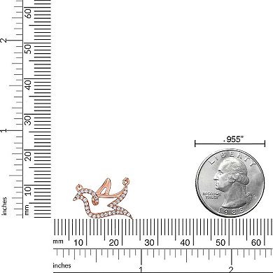 Gemminded 18k Gold Over Sterling Silver 1/8 Carat T.W. Diamond Bird Pendant Necklace