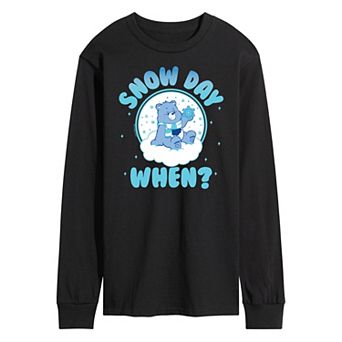 Men's Care Bears Snow Day When Long Sleeve Graphic Tee