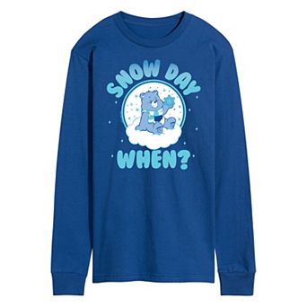 Men's Care Bears Snow Day When Long Sleeve Graphic Tee