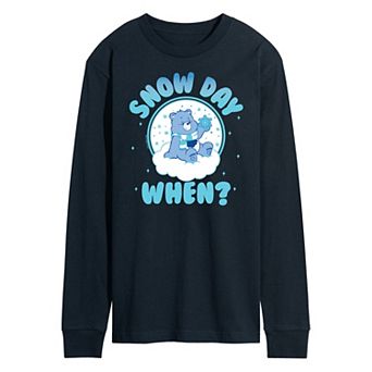 Men's Care Bears Snow Day When Long Sleeve Graphic Tee