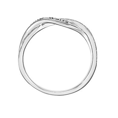 Gemminded Sterling Silver 1/10 Carat T.W. Diamond Love Waits Ring